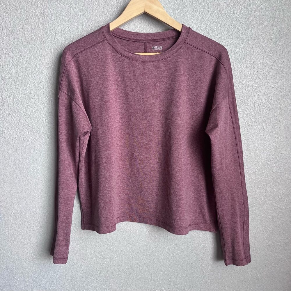 Girlfriend Collective Huckleberry ReSet Long Sleeve Tee - Picture 10 of 13